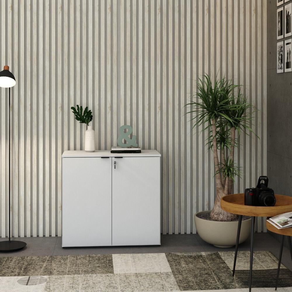 Miniatura Armário Baixo com 2 Portas 75ccm x 80cm x 42cm Branco