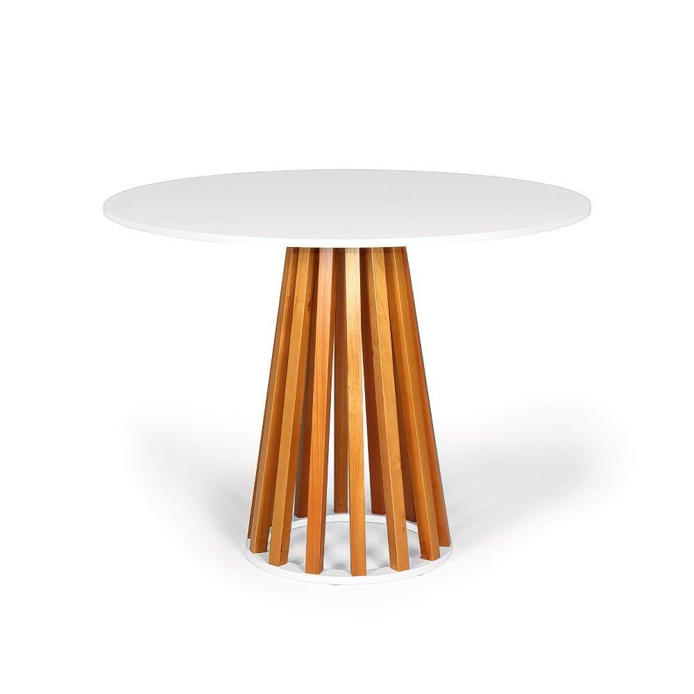 Conjunto Mesa De Jantar Branca 100cm Com 2 Cadeiras - Cinza