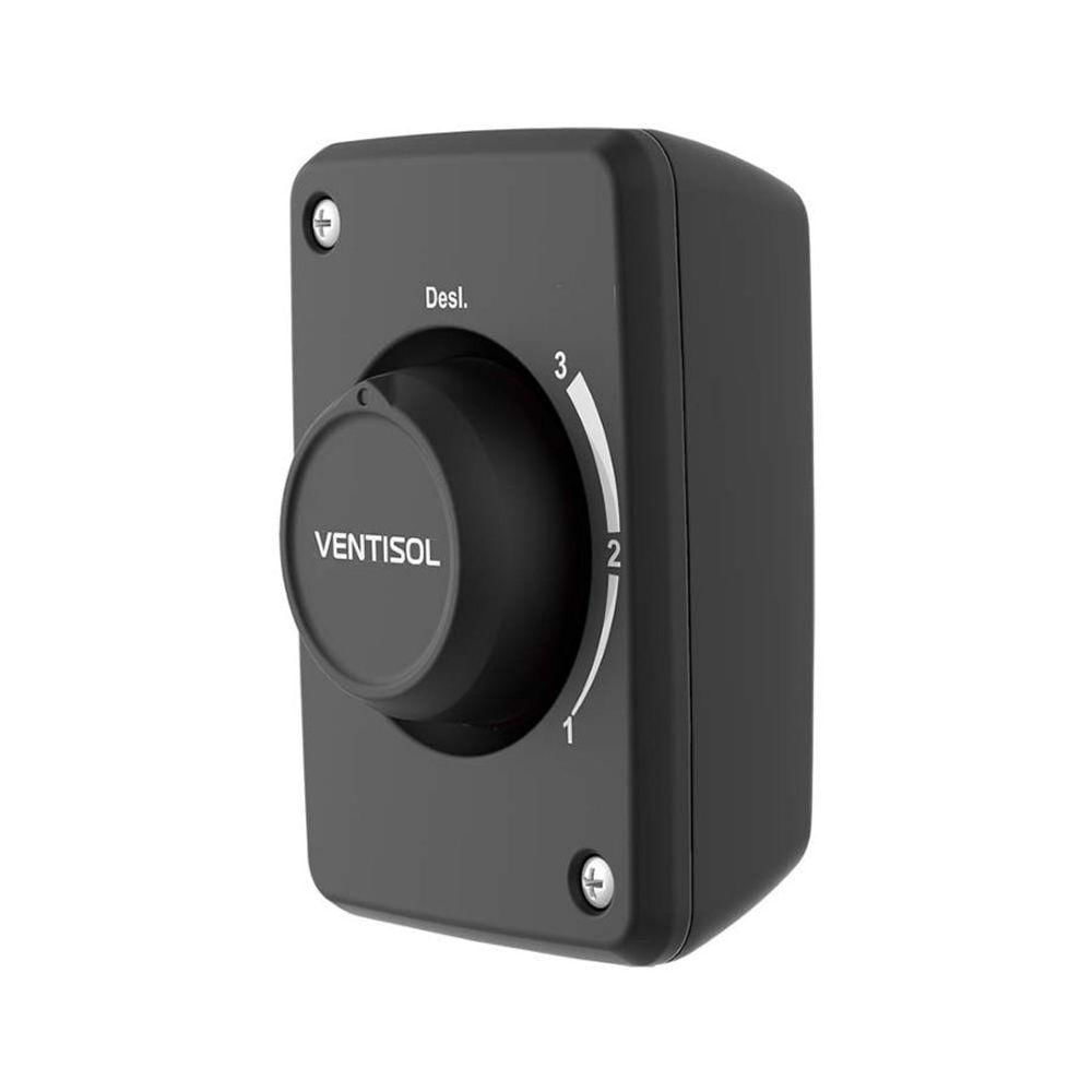 Miniatura Ventilador De Parede Ventisol 200w Grade Metal 60cm Preto Bivolt