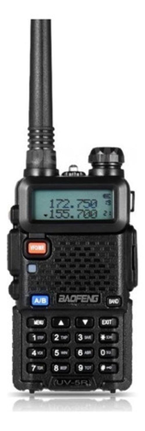 Miniatura Radio Comunicador Baofeng UV-5R Dual Band - 128 Ch - Preto
