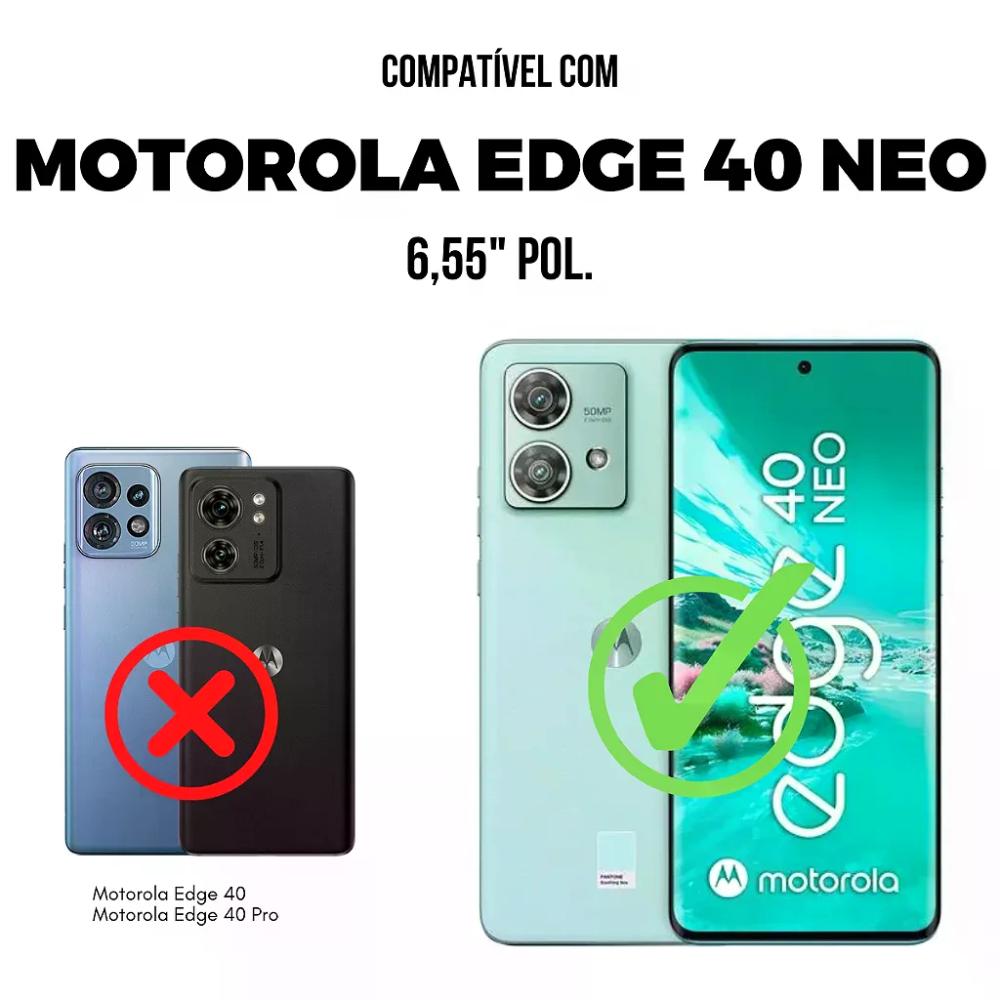 Miniatura Kit Capa Silicon Veloz e Película Hydrogel HD para Motorola Moto Edge 40 Neo - Gshield