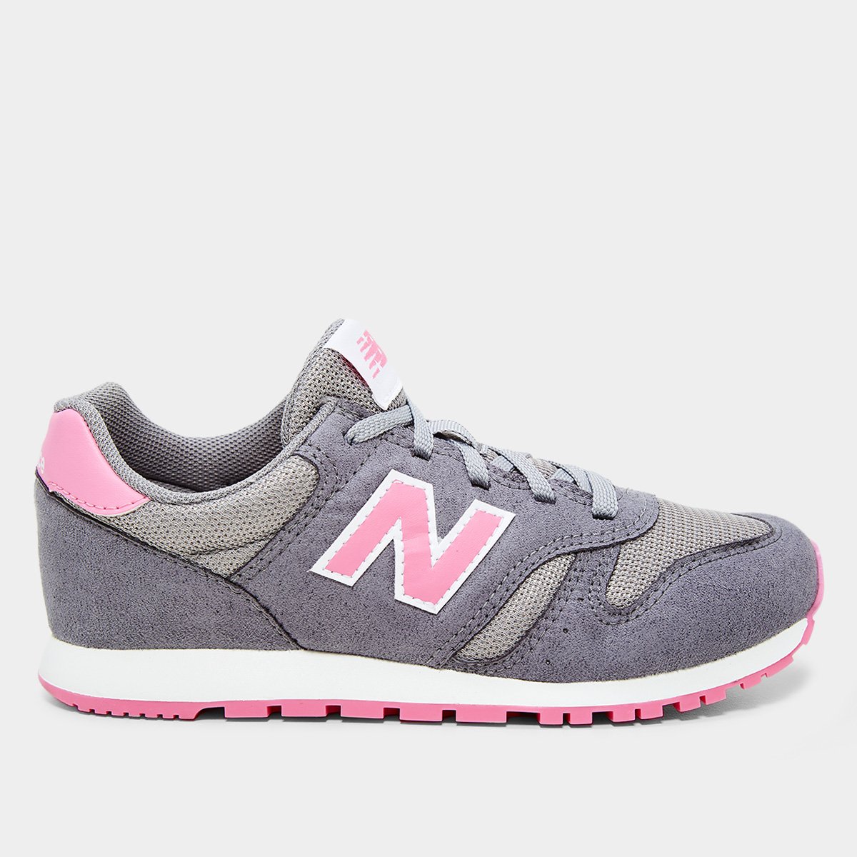 Miniatura Tênis Infantil New Balance 373 Lace Grafite+Rosa - 27