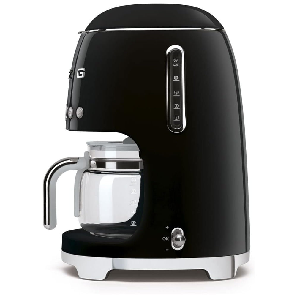 Miniatura Conjunto Smeg Retro de Cafeteira e Torradeira 2 Fatias Preta