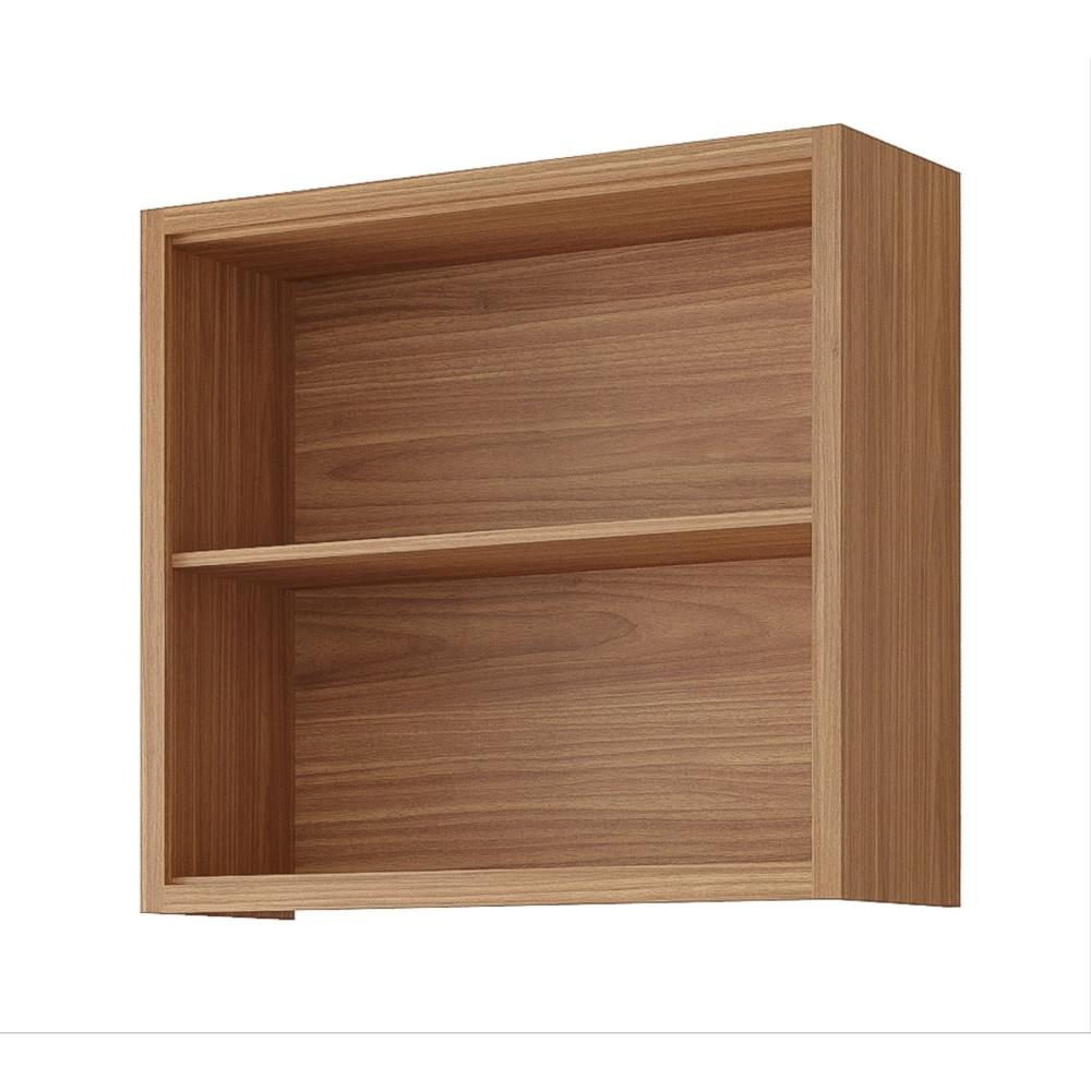 Armário Aéreo 2 Portas Basculantes 80cm Luiza Yescasa Freijó/Titanium