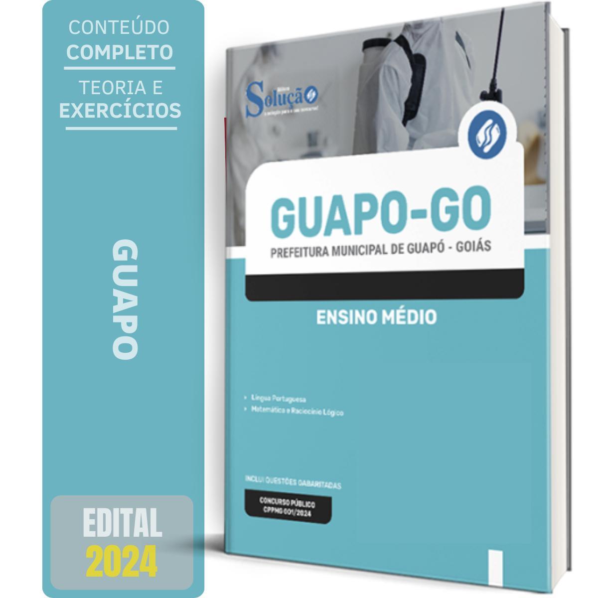 Miniatura Apostila Prefeitura De Guapó Go 2024 - Ensino Médio