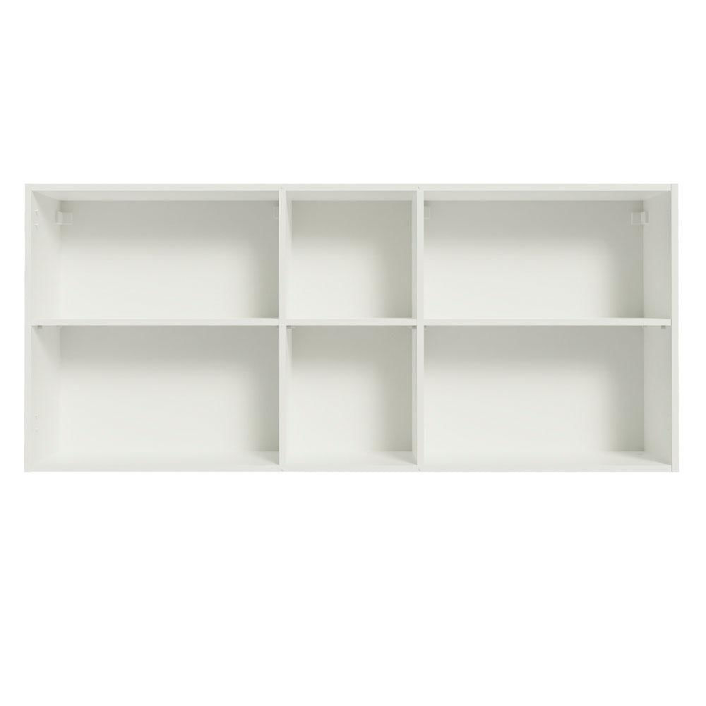 Miniatura Armário Aéreo 150 Cm 2 Portas E 2 Nichos Branco/Cinza