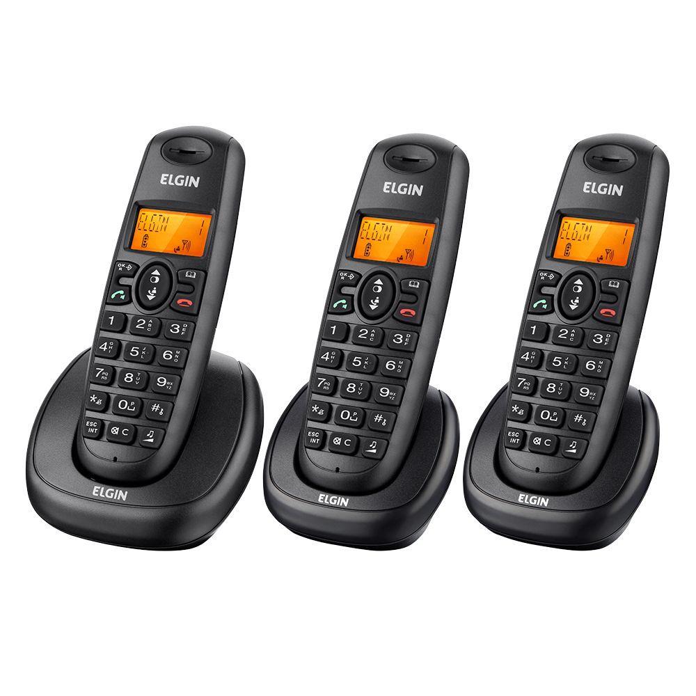 Miniatura Telefone Sem Fio Elgin Tsf-8003 Com 2 Ramais