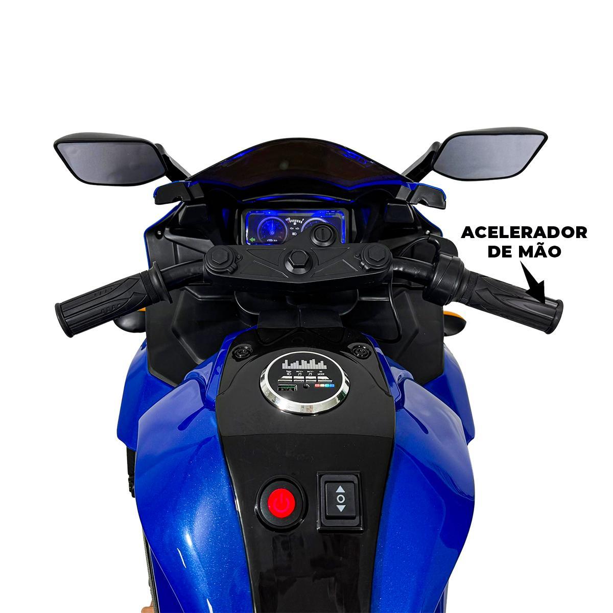 Miniatura Moto Elétrica Infantil Br 650 12V Azul