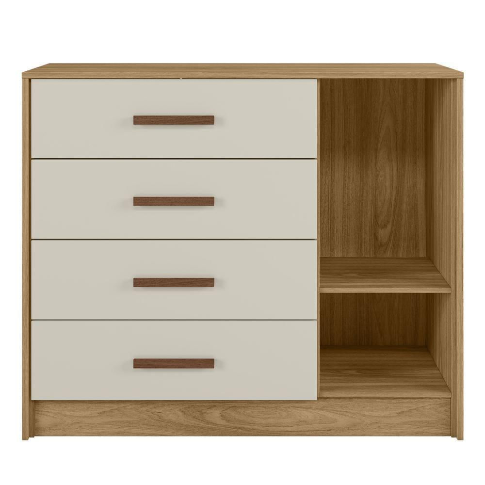 Miniatura Comoda Infantil 04 Gavetas 01 Porta 4250 Nature Off White Plla Nature Off White