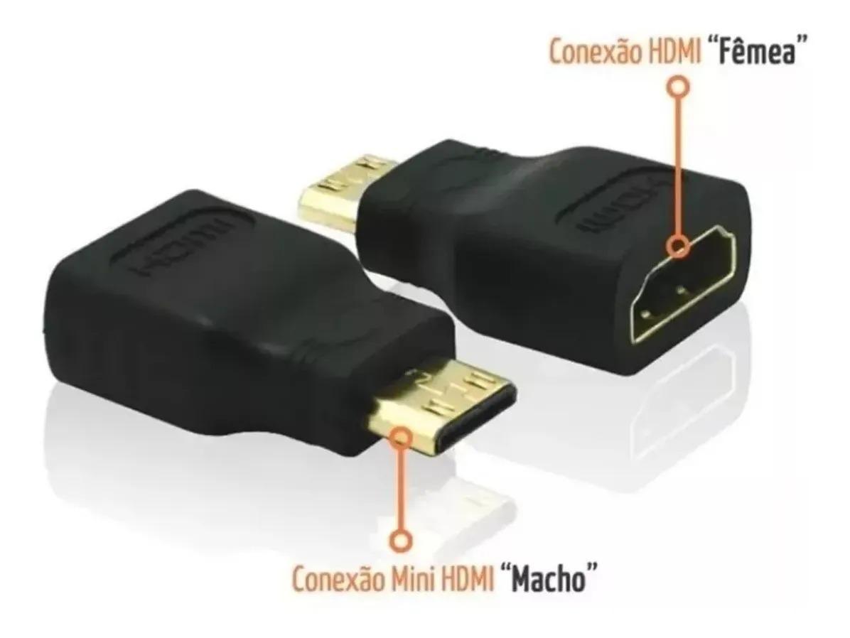 Miniatura Adaptador Mini Hdmi (Macho) X Hdmi (Fêmea)