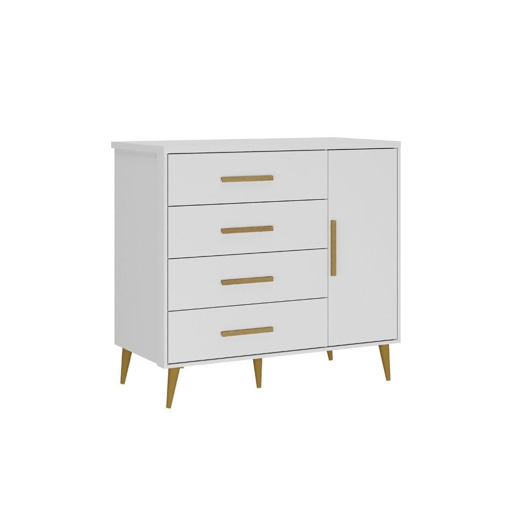 Miniatura Cômoda para Quarto Infantil Kids Espresso Móveis Branco