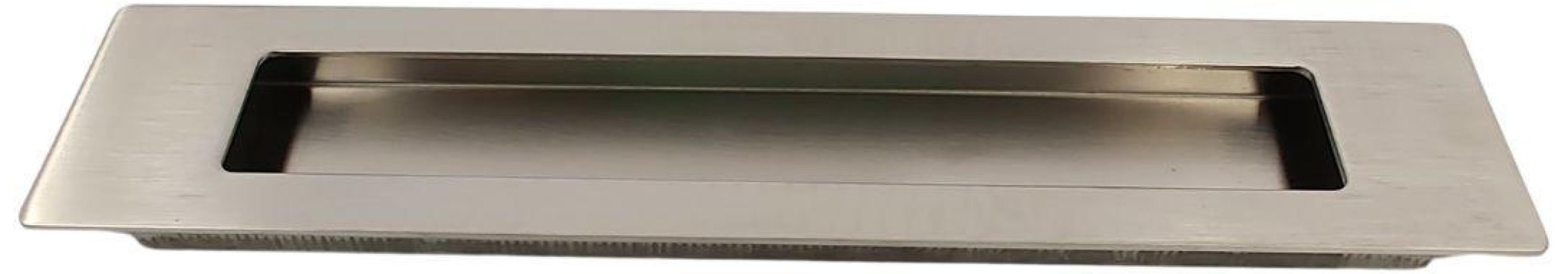 Miniatura Puxador Concha Embutir Porta Inox 304 Escovado 25 Cm