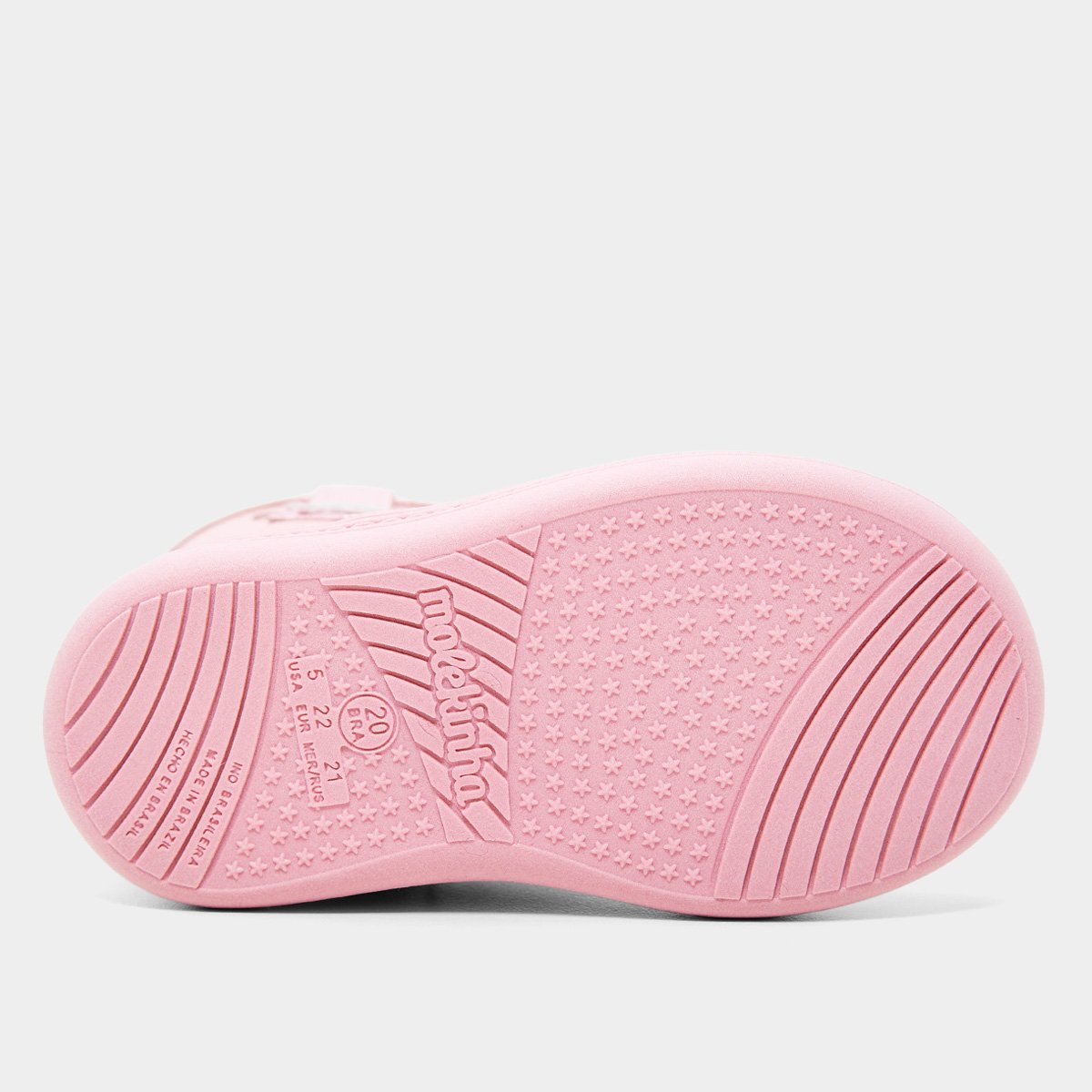Miniatura Bota Infantil Cano Médio Molekinha Menina Rosa - 20