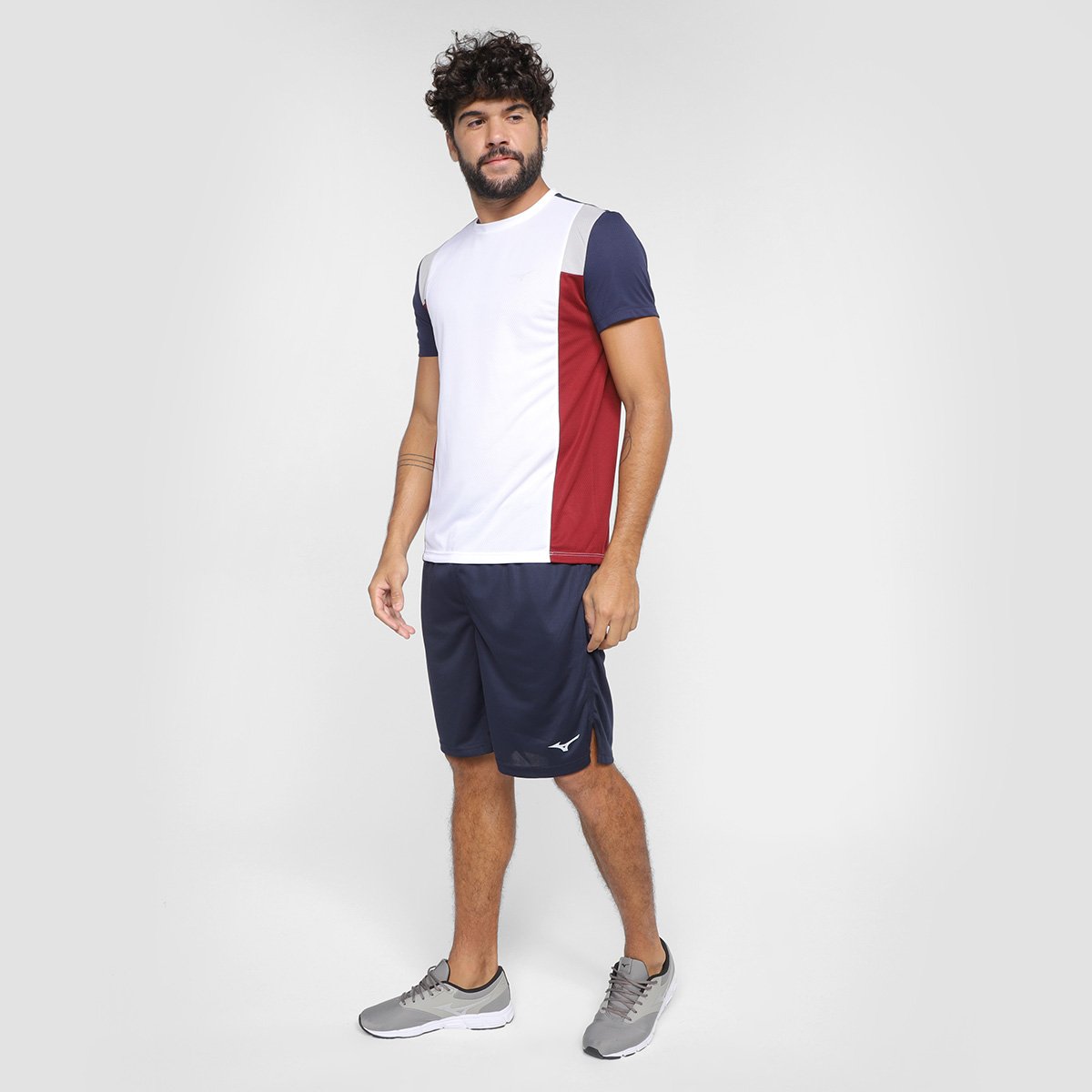 Miniatura Bermuda Mizuno Root Mesh Masculina Azul Escuro - M