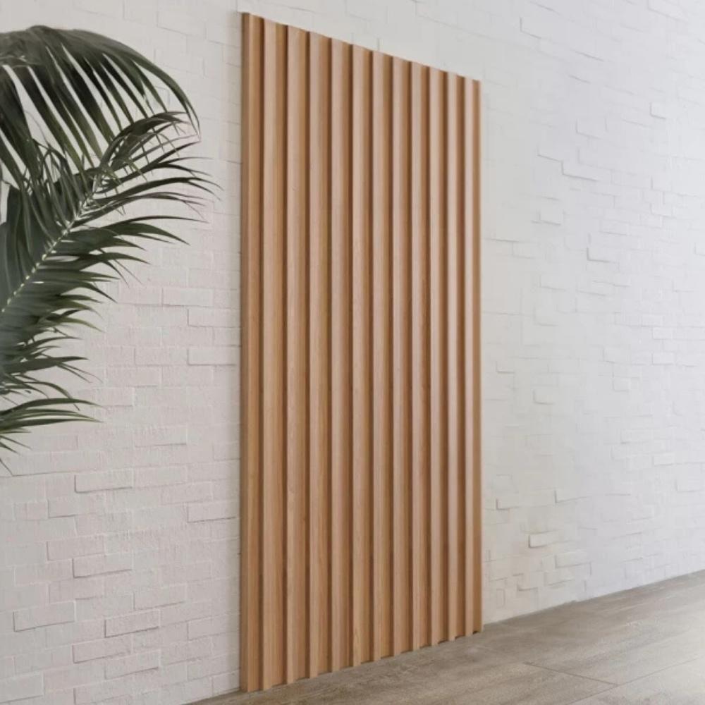 Miniatura Painel Ripado De Madeira Para Sala Quarto 89x183cm Bairon D03 Freijó - Lyam Decor