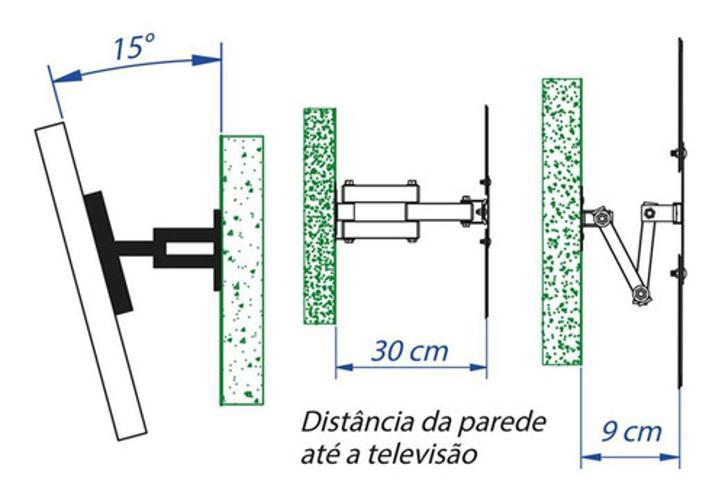 Suporte De Parede Móvel  Tv Até 56 Polegadas 4 Movimentos