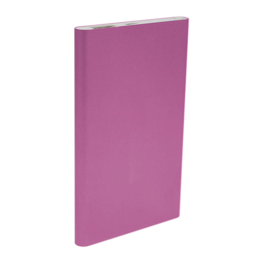 Miniatura Carregador Portátil Ultra Fino Slim 9800 Power Bank Rosa