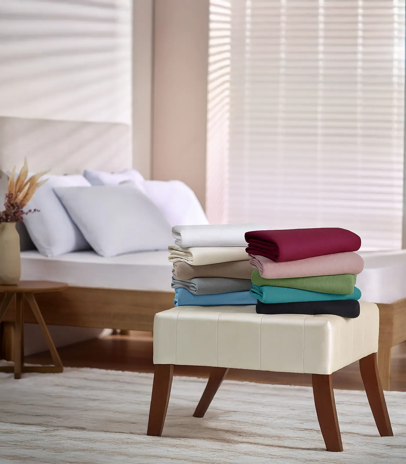 Miniatura Jogo De Cama Casal 3 Peças Liso Vivaldi Verde UN