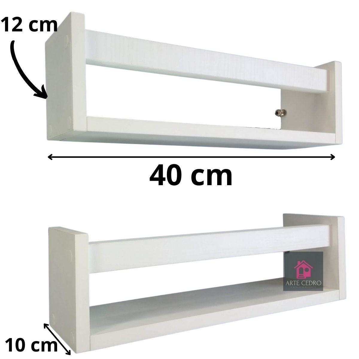Miniatura Prateleiras Infantis de Parede 40cm - Kit 3 Unidades