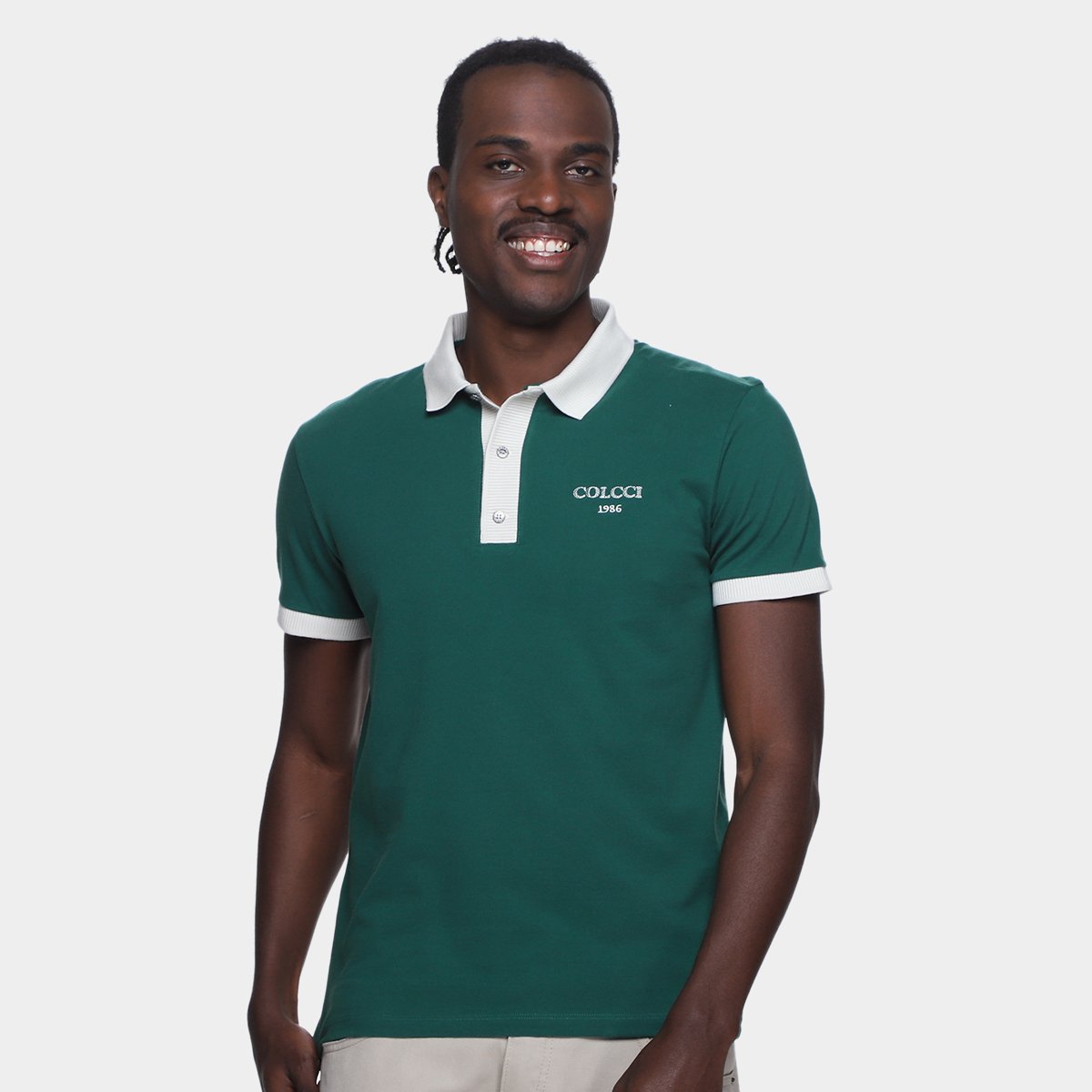 Miniatura Camisa Polo Colcci V Masculina Verde - G