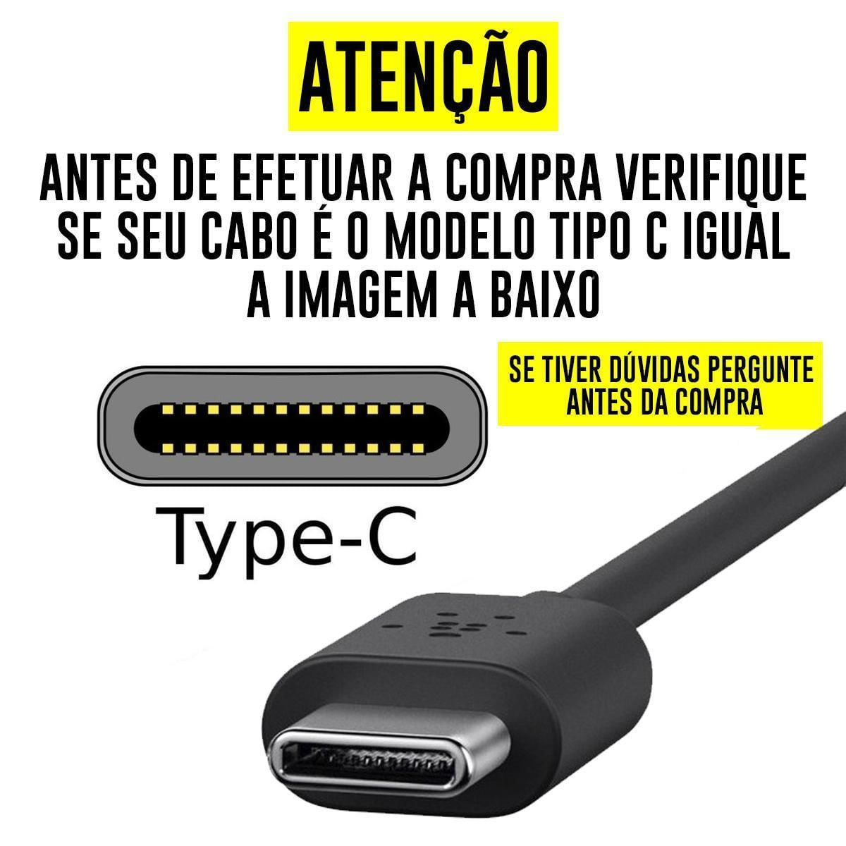 Miniatura Cabo Usb Tipo C Duplo Linha Turbo A70 A71 A80 Note 10 Plus