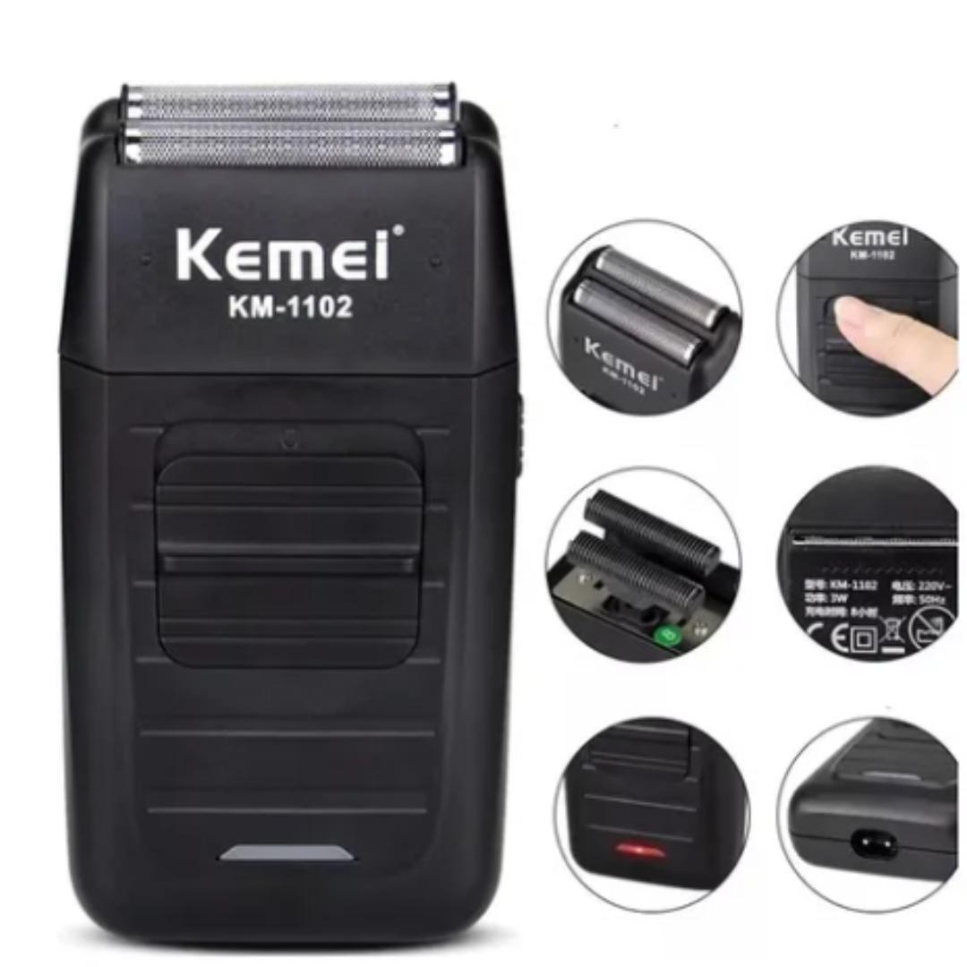 Kit 3 Maquinas Acabamento corte e shaver kemei profissional