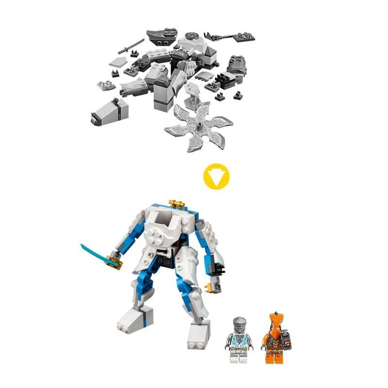 Miniatura Lego Ninjago Robô Power Up Evo Do Zane 71761 - 95 Peças