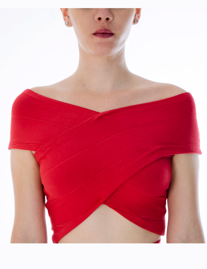 Miniatura Top Cropped Cruzado Bandagem