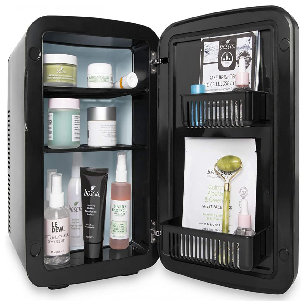 Miniatura Mini Geladeira para Skincare Cooluli 15 Litros, 110V, 12V, Preta