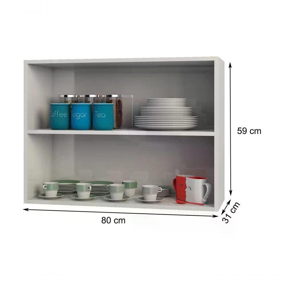 Miniatura Armário Aéreo 2 Portas 80cm 12511 Branco Pln Branco