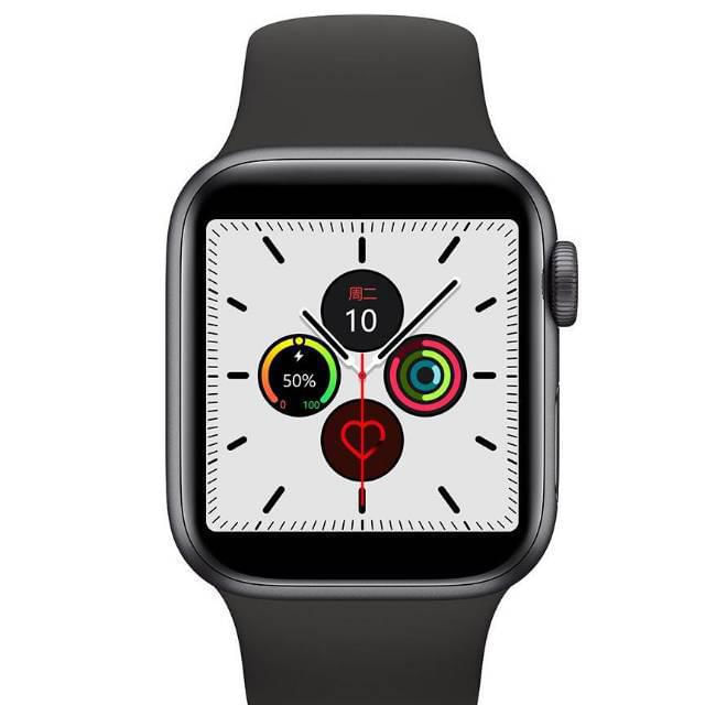 Miniatura Smartwatch Iwo Max T500 Preto 44Mm Bluetooth 4.0 - Preto - Smartwatch - Iwo - Tpdiv - 128 mb - T500 - Max - Alarme,aviso sonoro para enco. - 44 mm