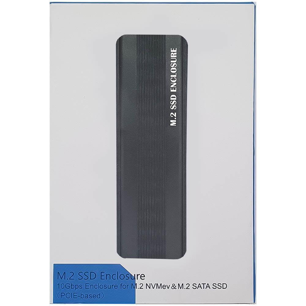 Case Externa Portatíl Hd Ssd M.2 Nvme +Cabo Usb-C/Usb 3.1