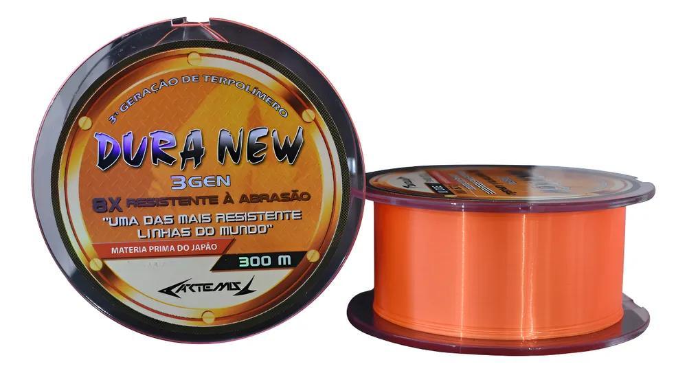 Miniatura Linha Duranew 0.37Mm 300M Monofilamento Nova Duranium Laranj