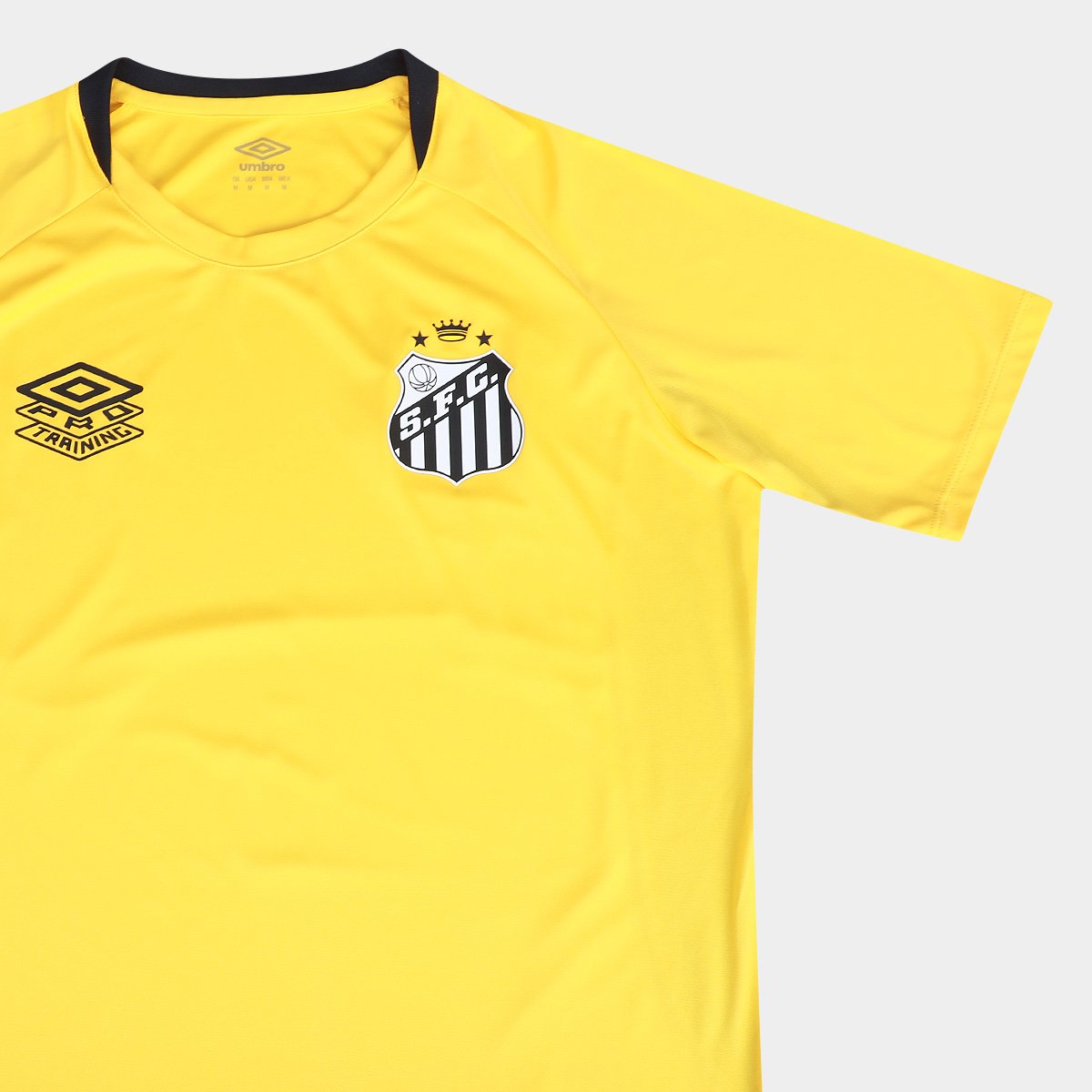 Miniatura Camisa Santos 25/26 Treino Umbro Masculina Amarelo+Preto - EGG