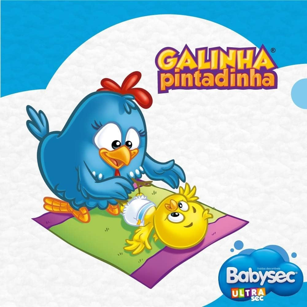 Fralda Descartável Babysec Ultrasec Hiper Galinha Pintadinha P 72 Unidades
