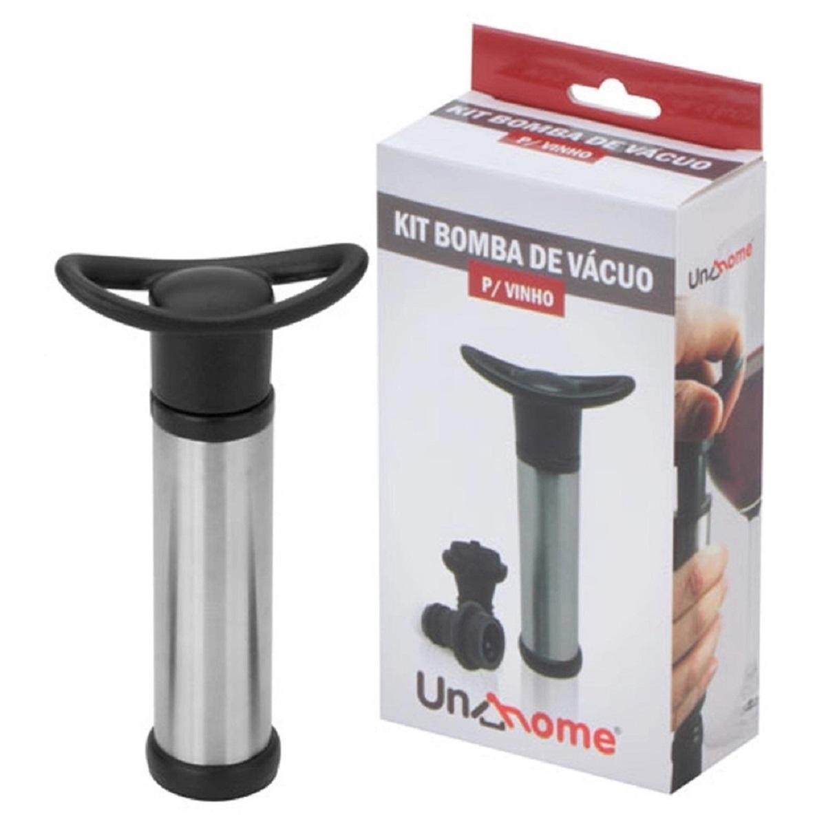 Miniatura Kit Acessórios De Vinho Bomba Vácuo Bico Dosador Saca Rolhas
