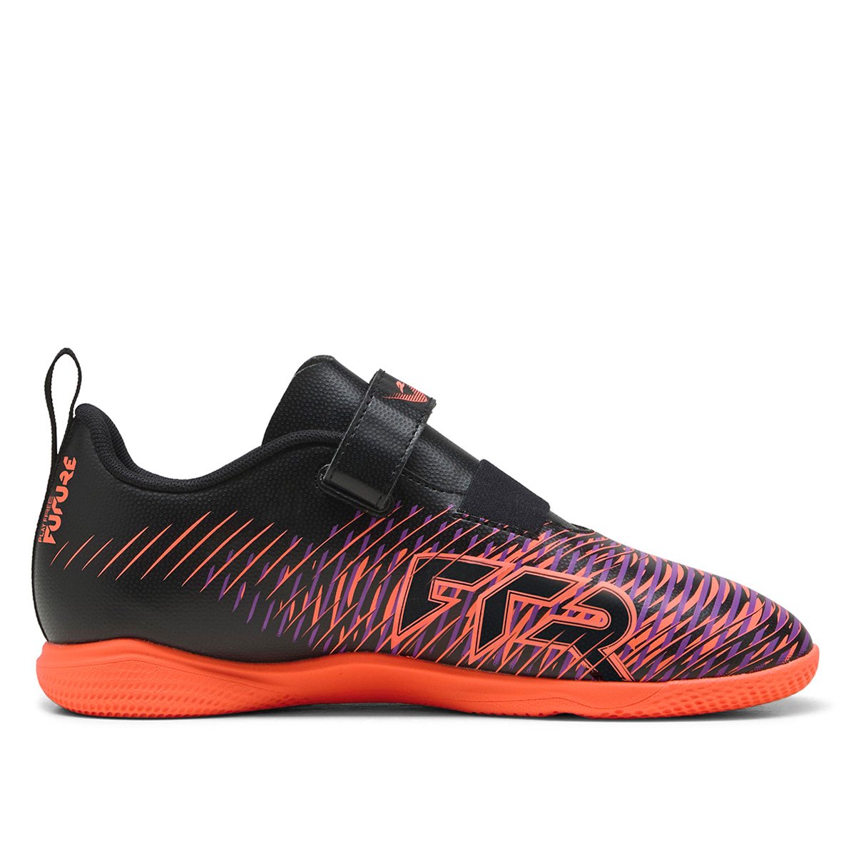 Miniatura Chuteira Infantil Futsal Puma Future 8 Play Preto+Vermelho - 26