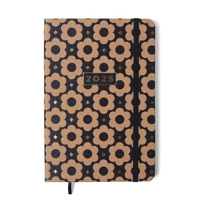 Miniatura Planner 2025 - Cícero - Kraft Semanal 14X21 Flores Mini