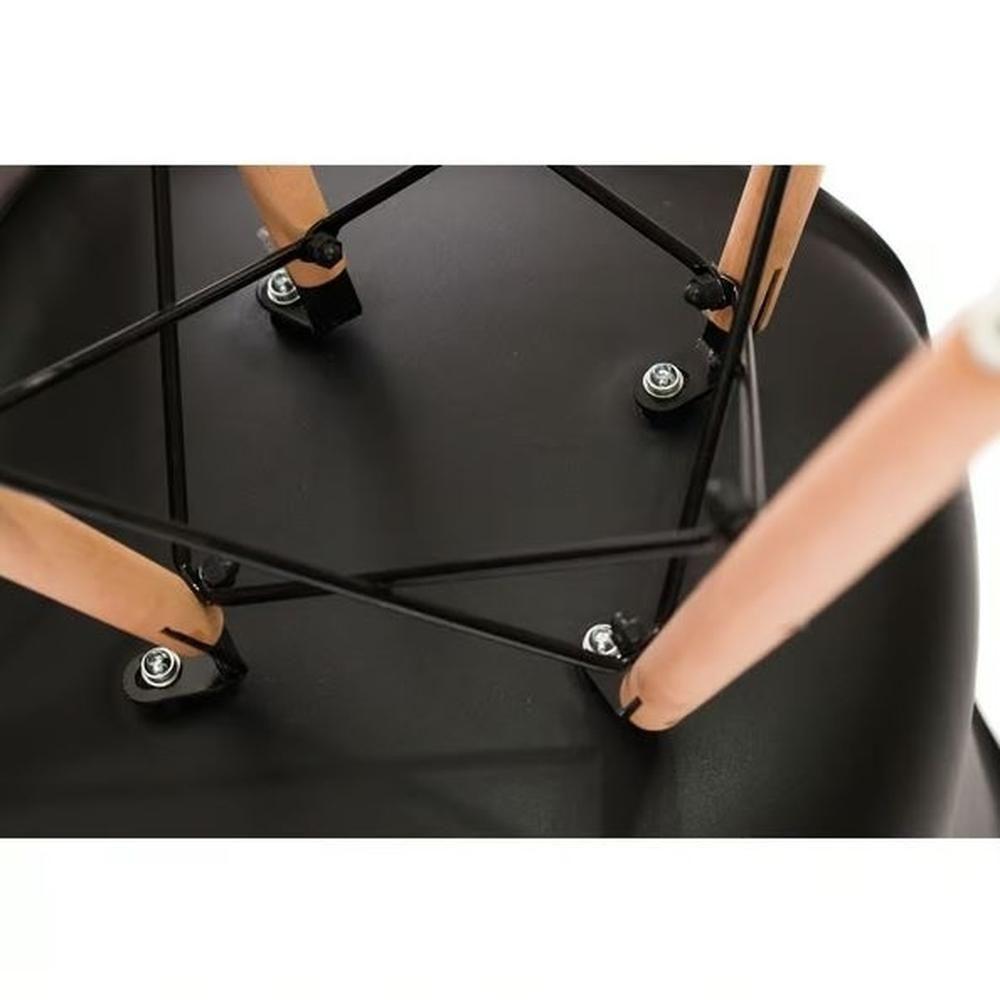 Miniatura Cadeira Charles Eames Eiffel Dkr Wood - Design - Preta