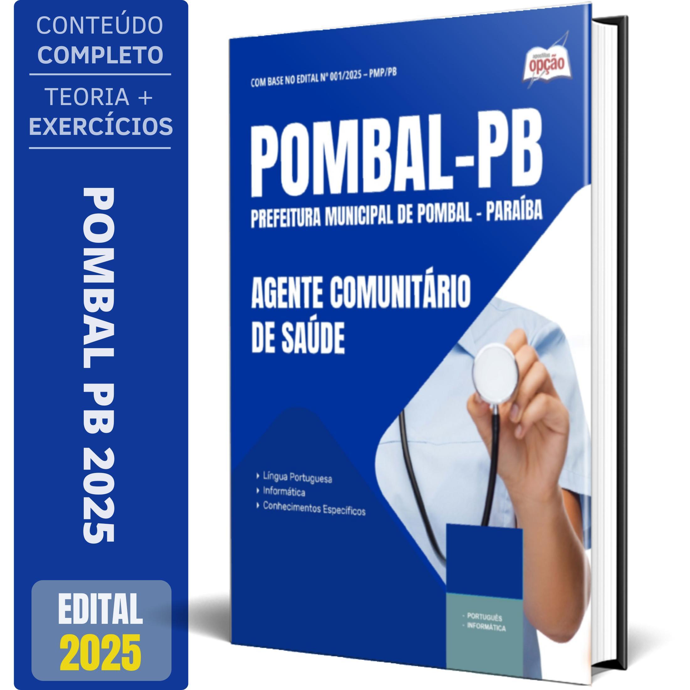 Miniatura Apostila Prefeitura Pombal Pb 2025 Agente Comunitário Saúde
