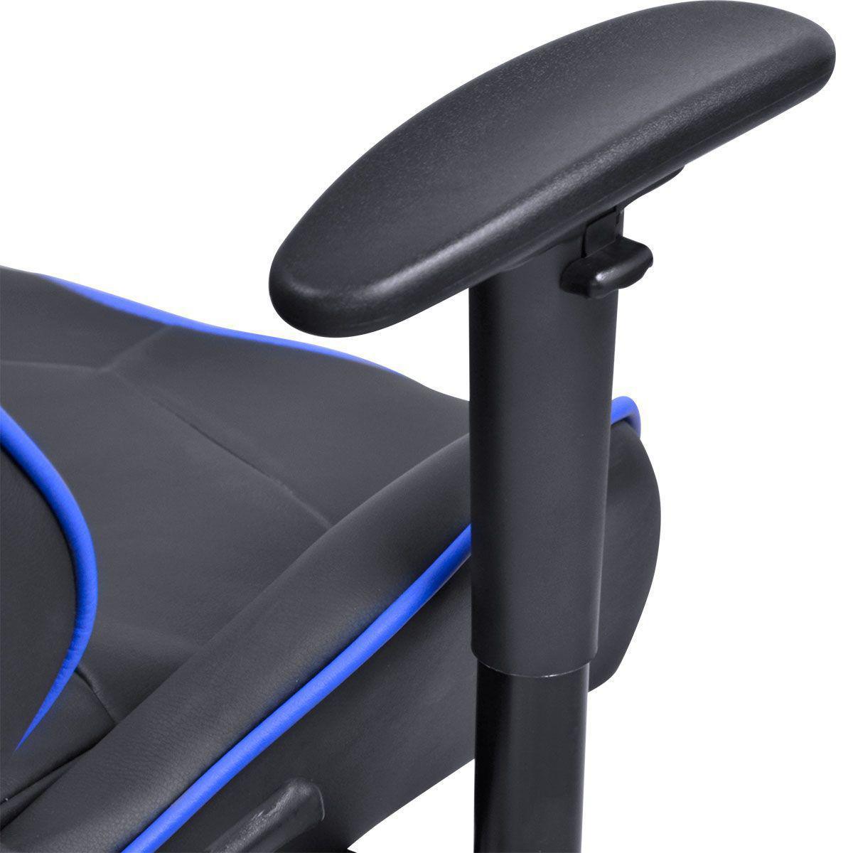 Cadeira Gamer Mad Racer V8 Azul Com Rodas Em Gel