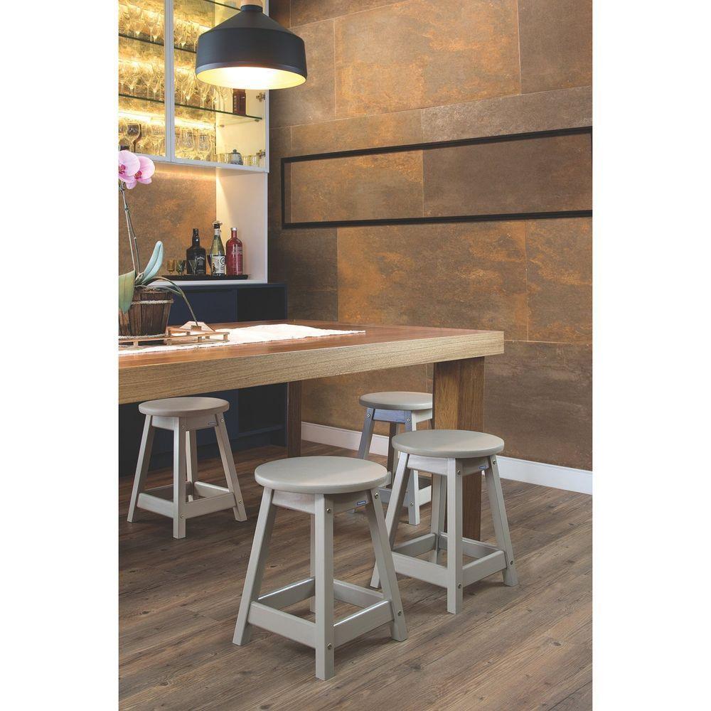 Miniatura Banqueta Baixa Tramontina Vin Com Assento Forrado Em Courvin Camurça Tramontina