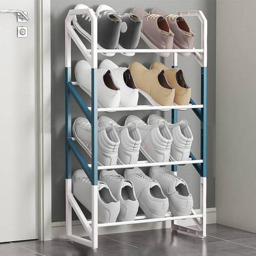 Miniatura Sapateira Com 04 Prateleiras Inclinadas Organizador 08 Pares