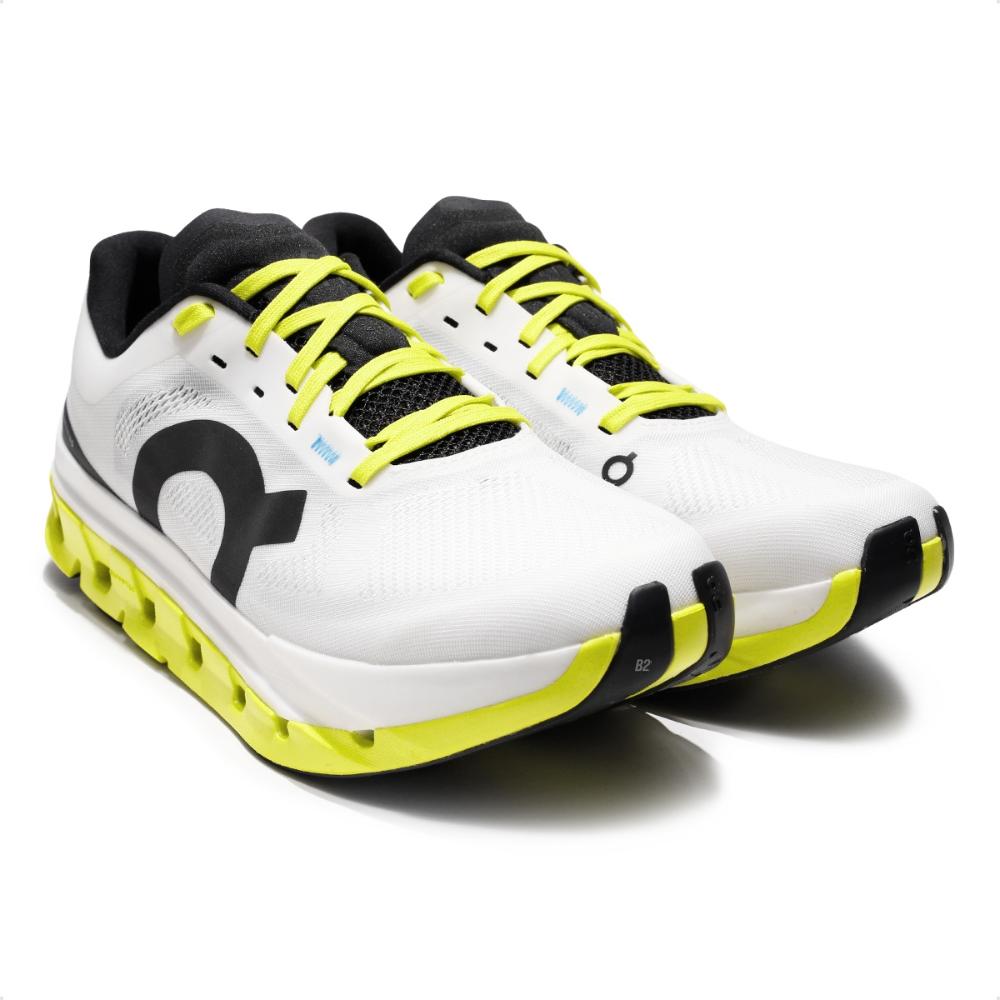 Miniatura Tênis On Running Cloudflow 5 Feminino Branco / Amarelo - 34