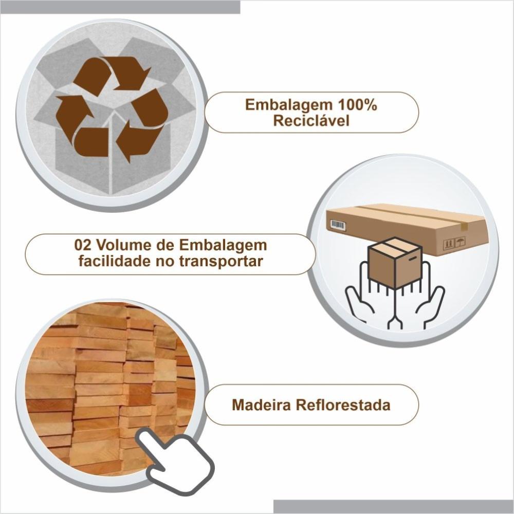 Miniatura Kit 4 Cadeiras com Puxador 02 Madenova Móveis Bege/Mel