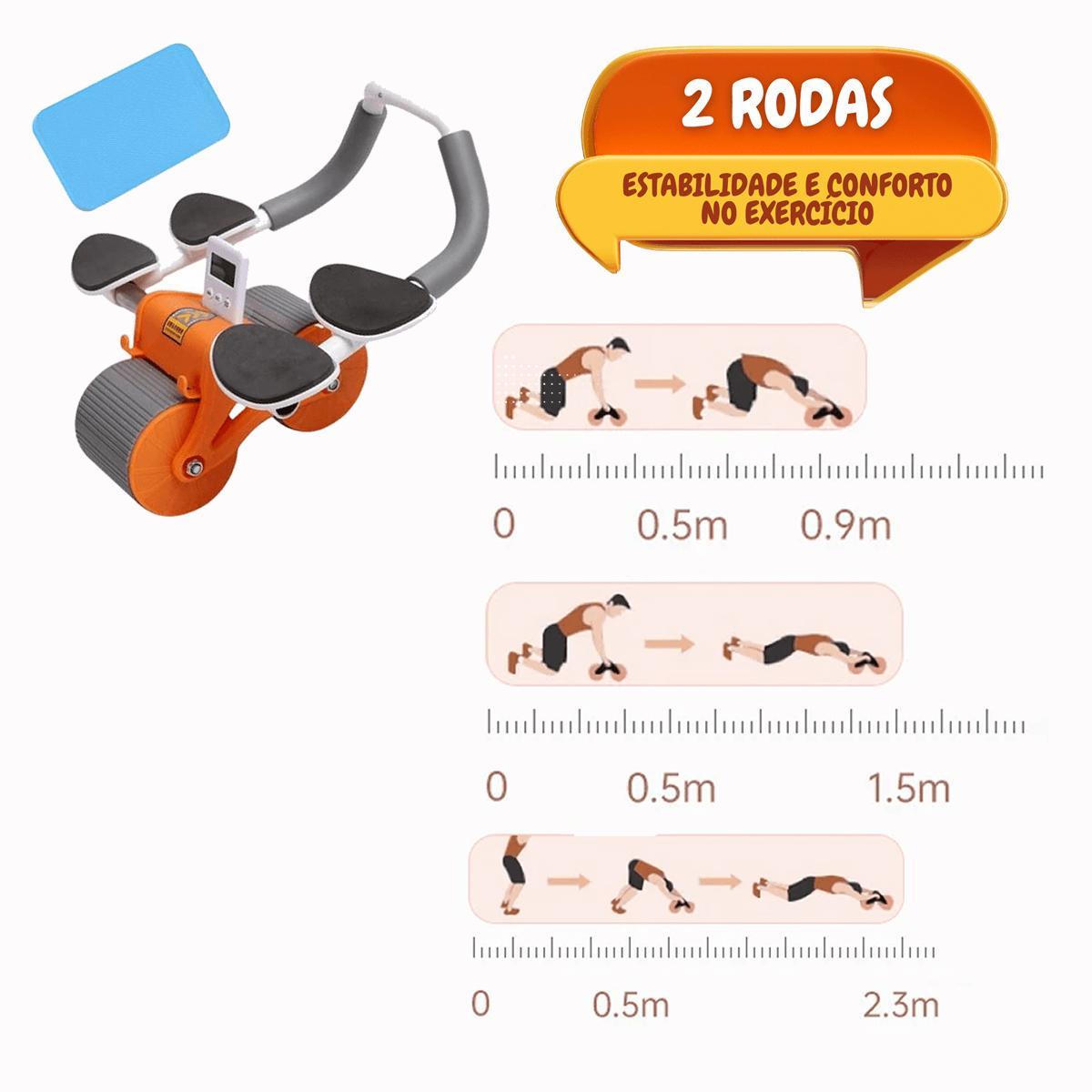 Miniatura Roda Abdominal Rolo Para Exercício Lombar Treino Funcional