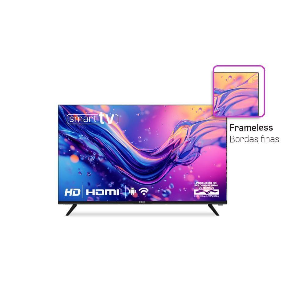 Miniatura Smart Tv HQ 32 HD Tela Sem Bordas Sistema Android Design Slim HQS32NKHM Bivolt