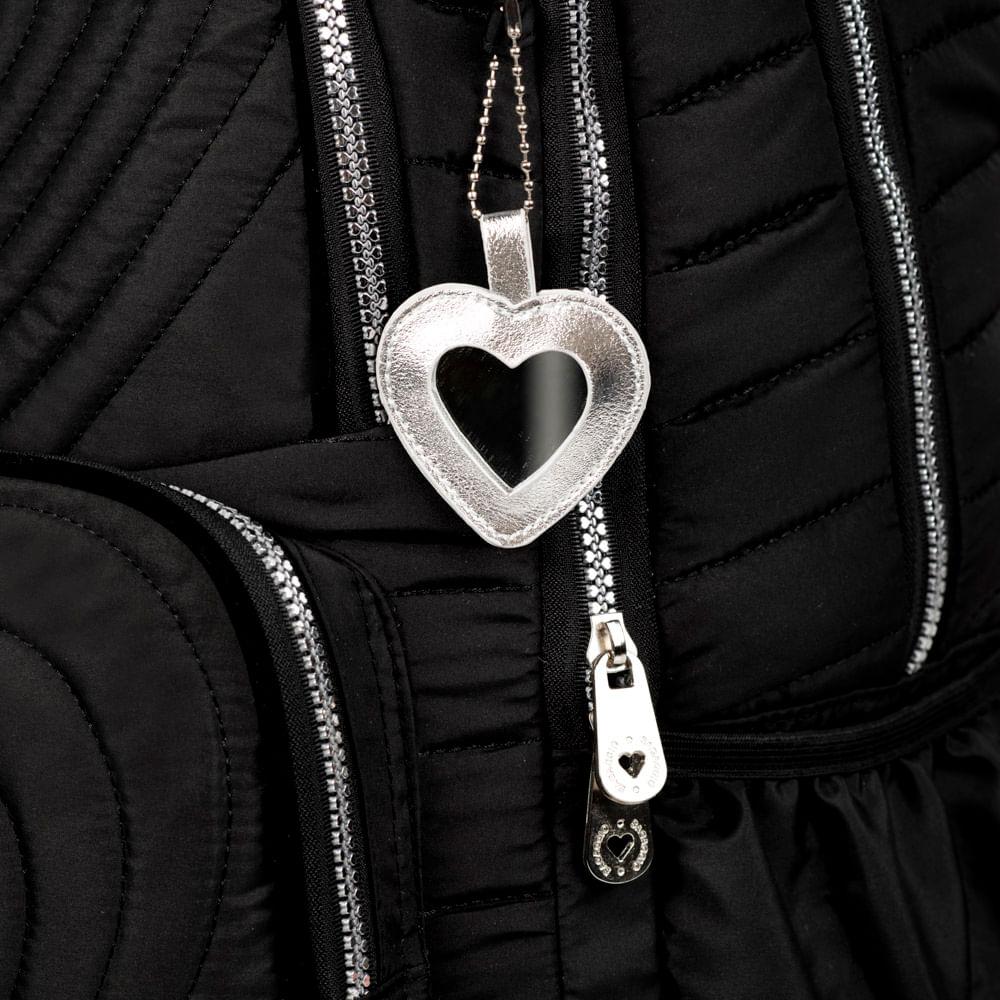 Miniatura Mochila Escolar Feminina Juvenil  BG Girl Preta Preto