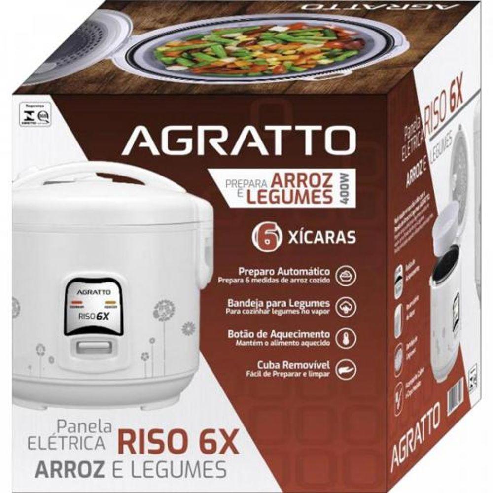 Miniatura Panela Elétrica De Arroz Agratto Pa6x Riso 400w 127v [f002]