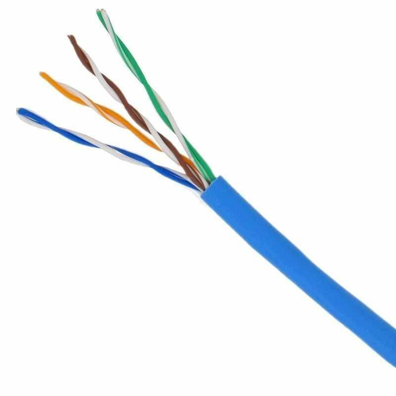 Miniatura 200 Metros Cabo De Rede E Cftv Cat5 Azul Internet E Cameras
